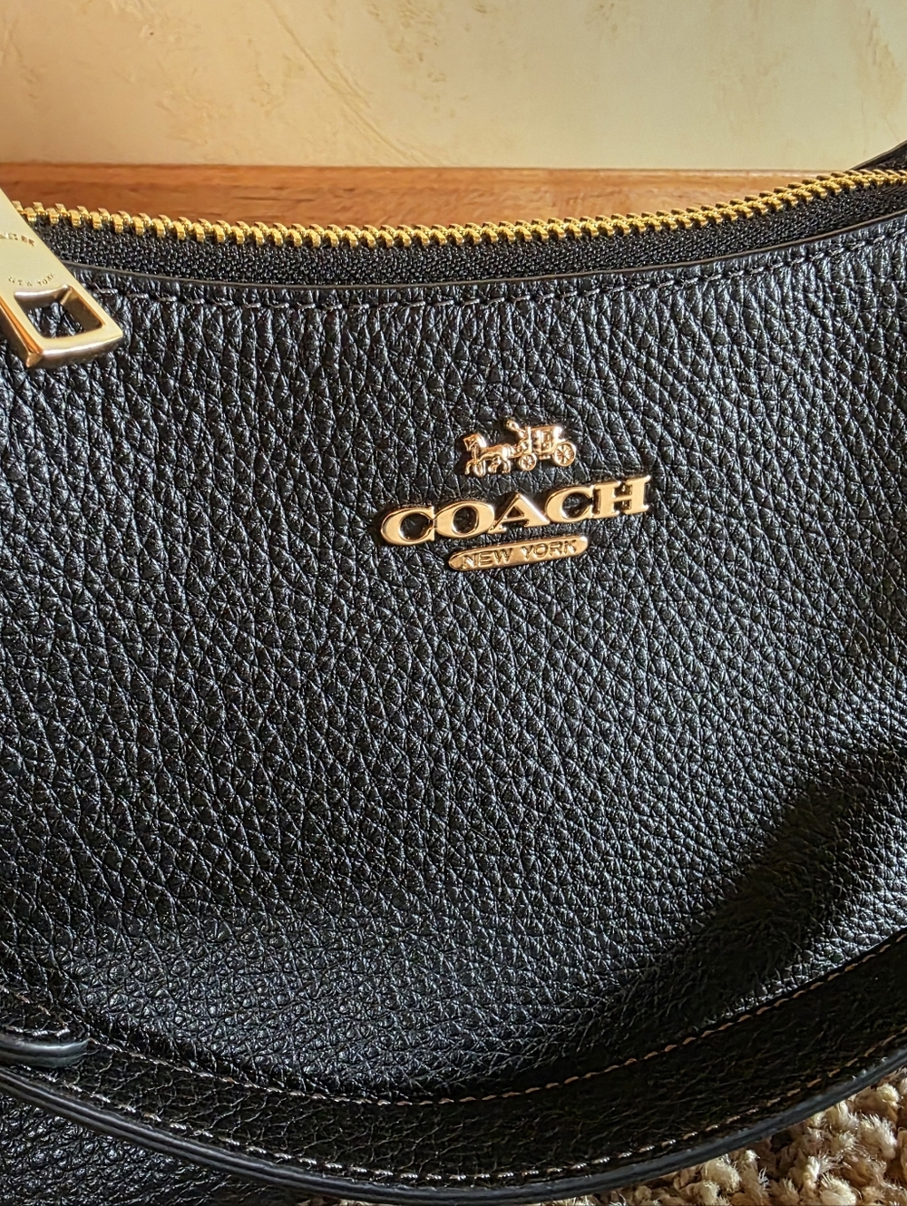 COACH Teri Mini Black Leather Chain-Accent Shoulder Bag NWT - Picture 5 of 14